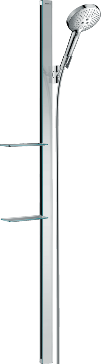 Душевой набор hansgrohe Raindance Select S 120 3jet с душевой штангой и мыльницей 27646000 хром - изображение