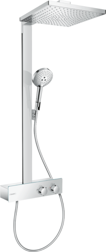 Душевая система hansgrohe Raindance E  Showerpipe 350 1jet EcoSmart с душевой штангой 27362000 хром - изображение