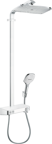 Душевая система hansgrohe Raindance E  Showerpipe 360 1jet с комплектом для душа Select 300 27288400 белый/хром - изображение
