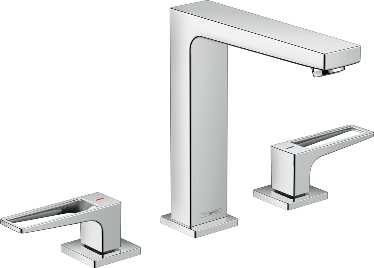 Смеситель hansgrohe Metropol для раковины на 3 отверстия, со сливным клапаном 74515000 - изображение