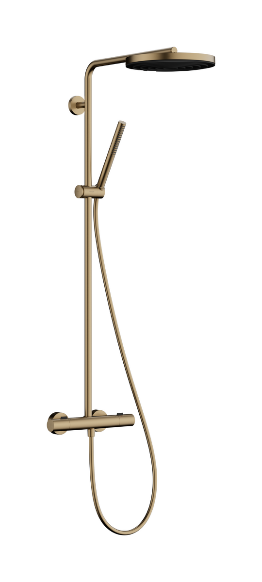 Душова система hansgrohe Pulsify S Puro Showerpipe 260 1jet з термостатом 24222140 бронза - зображення