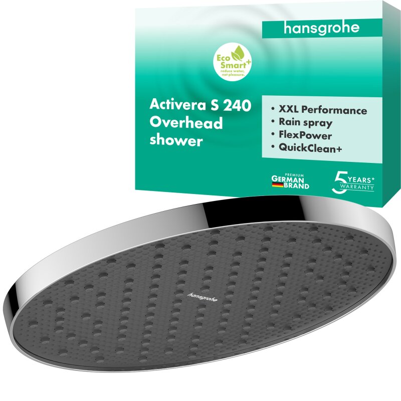 Верхній душ hansgrohe Activera S 240 1jet EcoSmart+, 28057000 хром - зображення