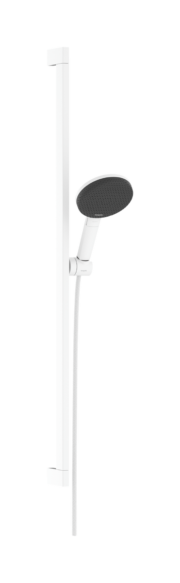 Душовий набір hansgrohe Raindance Alive Select S, Ecosmart 24601700 зі стійкою Unica E Puro 90, білий матовий - зображення
