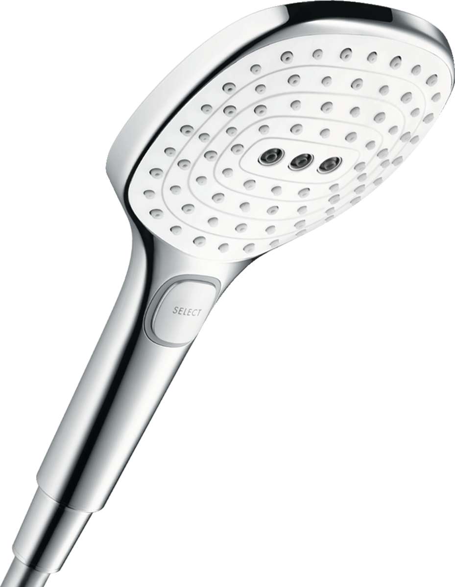 Ручний душ hansgrohe Raindance Select E 120 3jet EcoSmart 26521400 білий хром - зображення