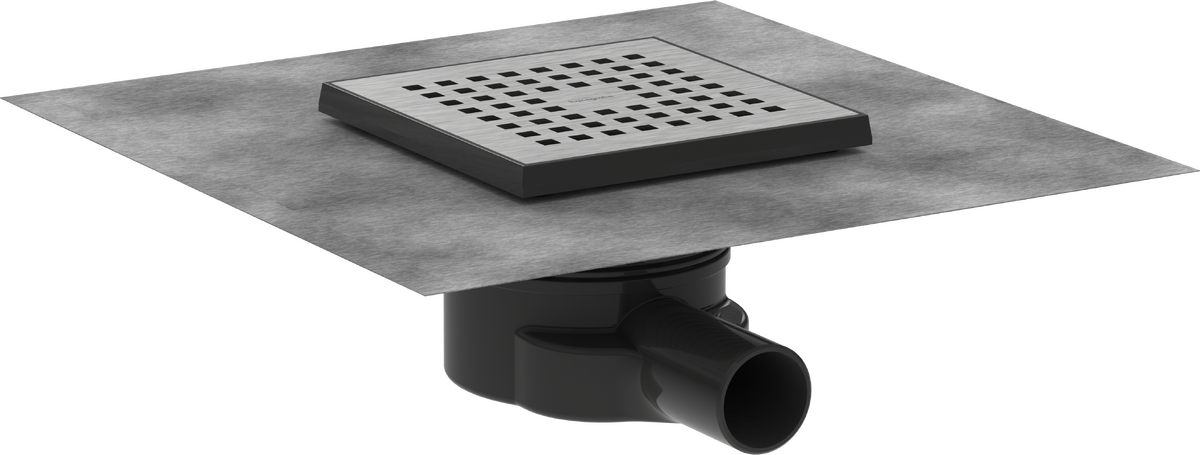 Точечный слив 150/150 hansgrohe RainDrain Point 56248800 с решеткой и монтажным комплектом - изображение