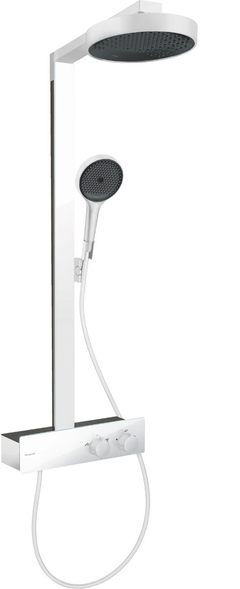 Душевая система hansgrohe Rainfinity 250 1jet EcoSmart с термостатом 28742700 белый матовый - изображение