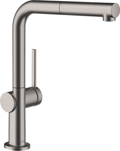 Змішувач hansgrohe Talis M54 для кухонної мийки з висувним душем, чорний матовий хром 72808340 - зображення