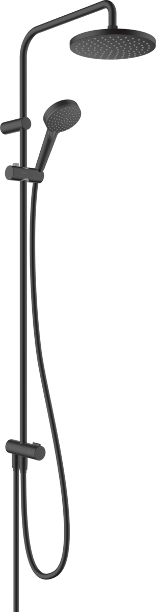 Душевая система hansgrohe Vernis Blend Showerpipe 200 1jet Reno EcoSmart 26099670 черный матовый - изображение