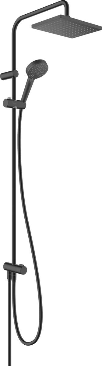 Душова система hansgrohe Vernis Shape Showerpipe 230 1jet Reno EcoSmart 26289670 чорний матовий - зображення