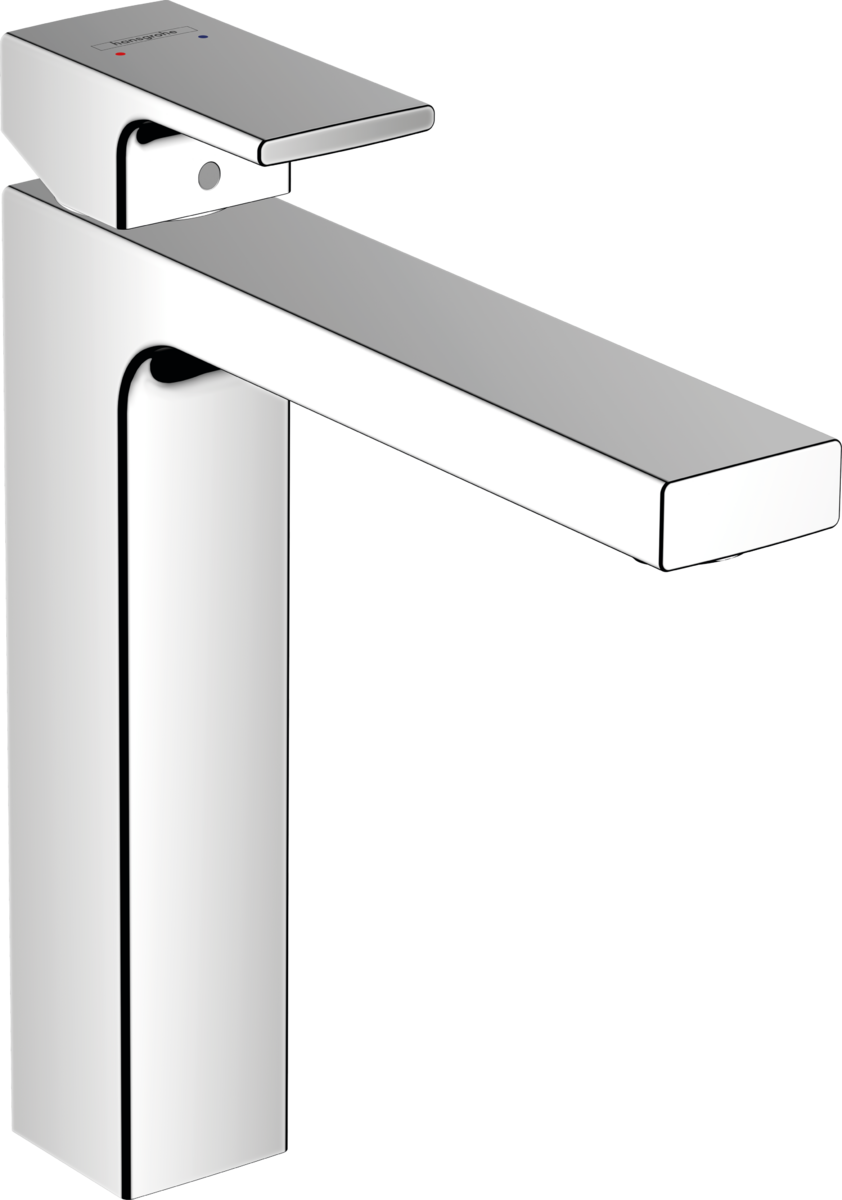 Смеситель hansgrohe Vernis Shape для раковины со сливным гарнитуром, хром 71562000 - изображение