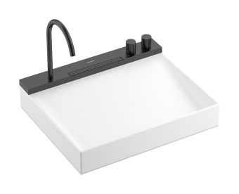 Умивальник 580/475 з хромованим змішувачем hansgrohe Avalegra AquaUnit QuickClean+, 22472340 - зображення