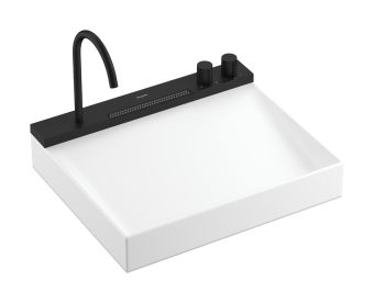 Умивальник 580/475 з хромованим змішувачем hansgrohe Avalegra AquaUnit QuickClean+, 22472670 - зображення