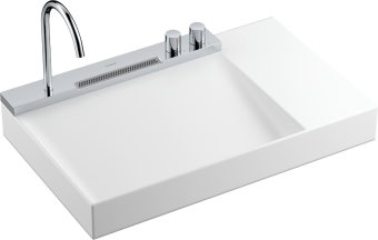 Умивальник 780/475 з хромованим змішувачем hansgrohe Avalegra AquaUnit QuickClean+, 22473000 - зображення