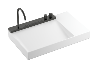 Умивальник 780/475 з хромованим змішувачем hansgrohe Avalegra AquaUnit QuickClean+, 22473340 - зображення