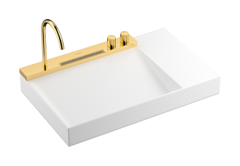 Умивальник 780/475 з хромованим змішувачем hansgrohe Avalegra AquaUnit QuickClean+, 22473990 - зображення