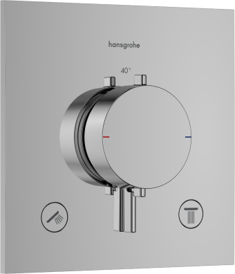 Термостат скрытого монтажа hansgrohe Ecostat Comfort E 2 function, 33711000 хром - изображение
