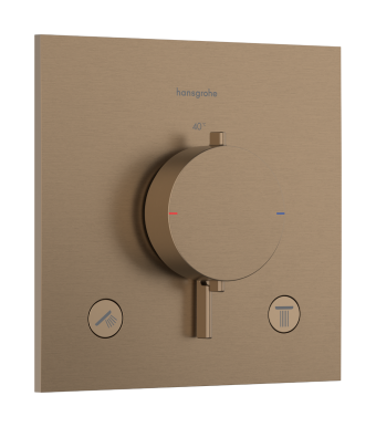 Термостат скрытого монтажа hansgrohe Ecostat Comfort E 2 function, 33711140 бронза - изображение