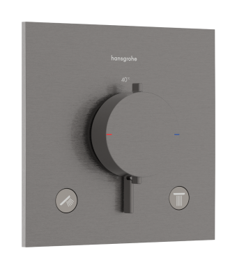 Термостат скрытого монтажа hansgrohe Ecostat Comfort E 2 function, 33711340 черный матовый хром - изображение