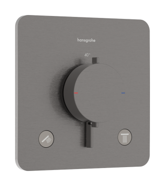 Термостат скрытого монтажа hansgrohe Ecostat Comfort Q 2 function, 33713340 черный матовый хром - изображение