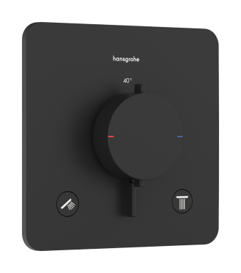 Термостат скрытого монтажа hansgrohe Ecostat Comfort Q 2 function, 33713670 черный матовый - изображение