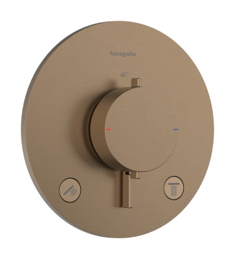 Термостат скрытого монтажа hansgrohe Ecostat Comfort S 2 function, 33715140 бронза - изображение