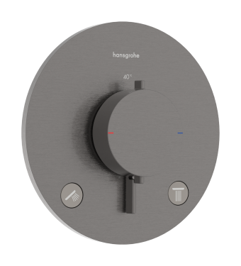 Термостат прихованого монтажу hansgrohe Ecostat Comfort S 2 function, 33715340 чорний матовий хром - зображення