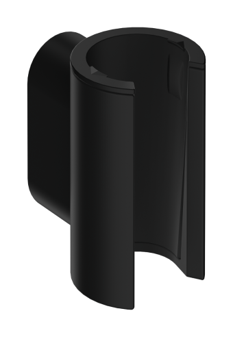 Держатель для ручного душа hansgrohe Porter Fine, 28885670 черный матовый - изображение