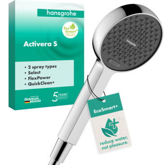 Ручний душ hansgrohe Activera Select S 95 2jet EcoSmart+, 28034000 хром - зображення