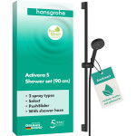 Душовий набір hansgrohe Activera Select S 2jet EcoSmart, 28046670 зі стійкою 90 см, чорний матовий