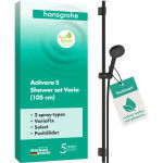 Душовий набір hansgrohe Activera Select S 2jet EcoSmart, 28050670 зі стійкою 105 см, чорний матовий