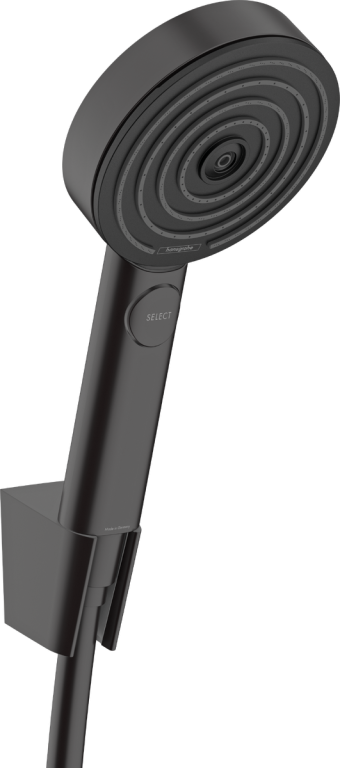 Душевой набор hansgrohe Pulsify Select S 3jet Relaxation EcoSmart с душ. шлангом 125 см, 24306670 черный матовый - изображение