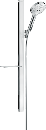 Душевой набор hansgrohe Raindance Select S 120 3jet EcoSmart с душевой штангой 90 см и мыльницей 27649400 белый/хром