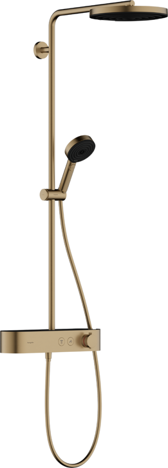 Душевая система hansgrohe Pulsify S Showerpipe 260 1jet с термостатом 24220140 бронза - изображение
