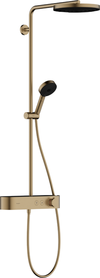 Душевая система hansgrohe Pulsify S Showerpipe 260 1jet EcoSmart с термостатом 24221140 бронза - изображение