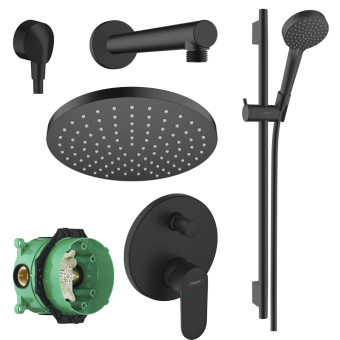 Душевая система hansgrohe Vernis Blend 20230002 (71466670, 01800180, 26423670, 27454670, 26277670, 27809670) черный матовый - изображение