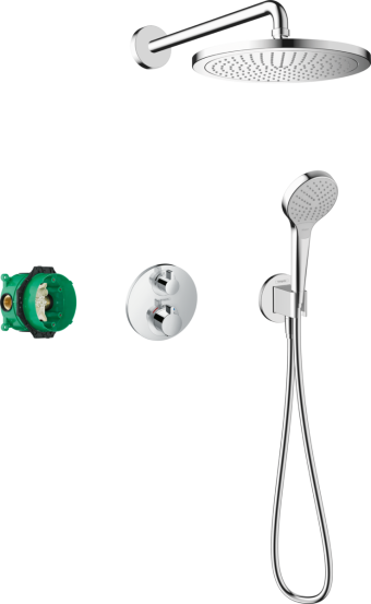 Душевая система hansgrohe Croma 280 Ecostat S с термостатом 27954000 хром - изображение