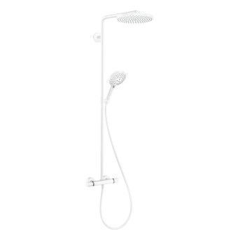 Душевая система hansgrohe Raindance S 240 1jet PowderRain EcoSmart+ c термостатом, 28825700 белый матовый - изображение