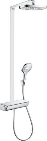 Душевая система hansgrohe Raindance Select E 300 2jet EcoSmart с термостатом 27282400 белый/хром
