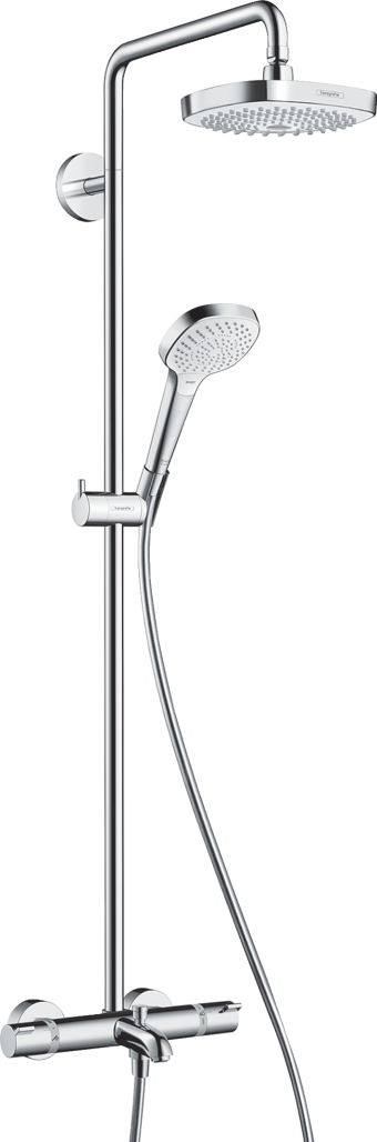 Душевая система hansgrohe Croma Select E 180 2 jet с термостатом 27352400 белый/хром - изображение
