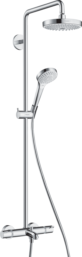 Душевая система hansgrohe Croma Select S 180 2 jet с термостатом 27351400 белый/хром - изображение