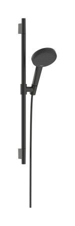 Душовий набір hansgrohe Raindance Alive Select S, Ecosmart 24602670 зі стійкою Unica S Puro 65, чорний матовий