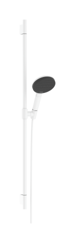Душовий набір hansgrohe Raindance Alive Select S, Ecosmart 24603700 зі стійкою Unica S Puro 90, білий матовий