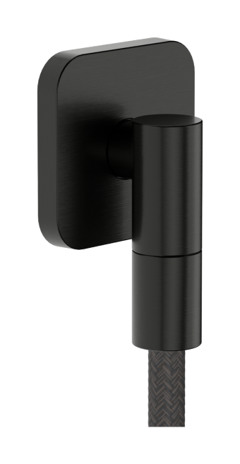 Шланговое подсоединение hansgrohe FixFit Fine E с обратным клапаном, 28884340 черный матовый хром - изображение