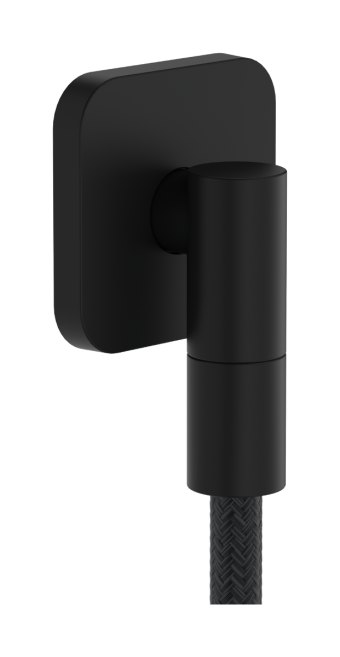 Шланговое подсоединение hansgrohe FixFit Fine Q с обратным клапаном, 28884670 черный матовый - изображение