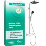 Душова система hansgrohe Activera S 240 1jet EcoSmart+ 28083000, з термостатом Ecostat Fine Varia, хром