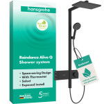 Душова система hansgrohe Raindance Alive Q 210/340 2jet EcoSmart з ShowerSelect Comfort, 24591670 чорний матовий