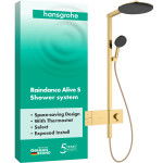 Душевая система hansgrohe Raindance Alive S 300 1jet с ShowerSelect Comfort, 24582990 золото
