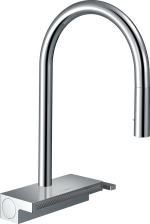 Смеситель hansgrohe Aquno Select M81 для кухонной мойки с выдвижным душем, хром 73831000