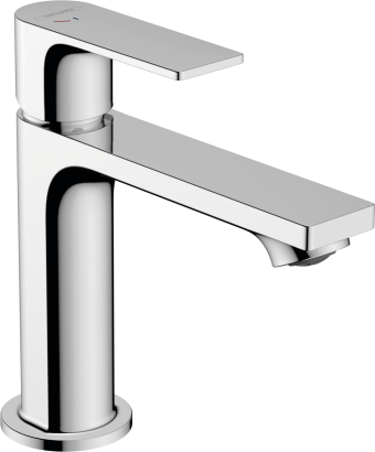 Смеситель hansgrohe Rebris E CoolStart EcoSmart+ для раковины с сливным гарнитуром, хром 72589000 - изображение