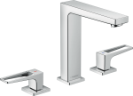 Смеситель hansgrohe Metropol для раковины на 3 отверстия, со сливным клапаном 74515000